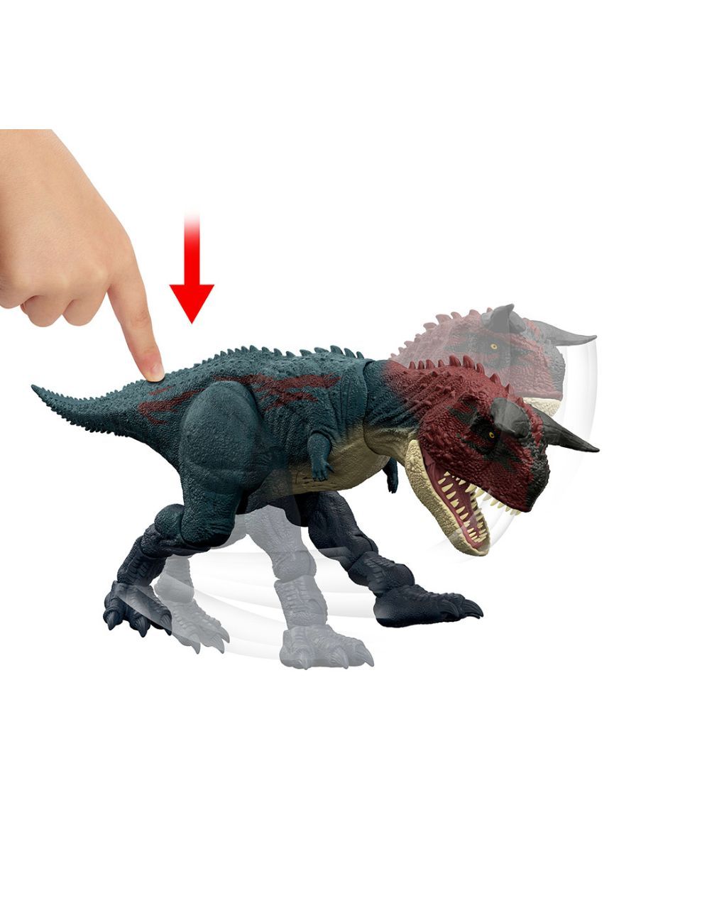 Jurassic world καρνόταυρος που δαγκώνει & επιτίθεται jkg85 - Jurassic World