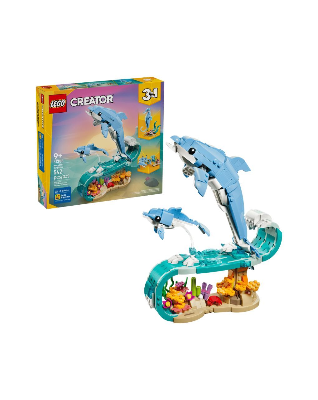 Lego creator 3in1 sea animals: beautiful dolphins 31385 - LEGO, LEGO Creator