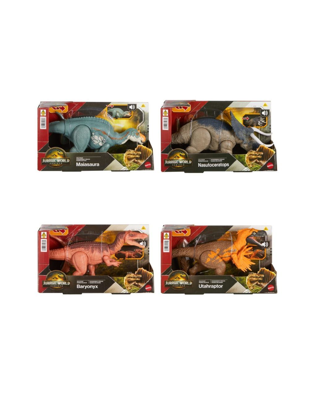 Jurassic world rebirth δεινόσαυροι με κινούμενα μέλη, λειτουργία επίθεσης & ήχους jgb87 (4 σχέδια)