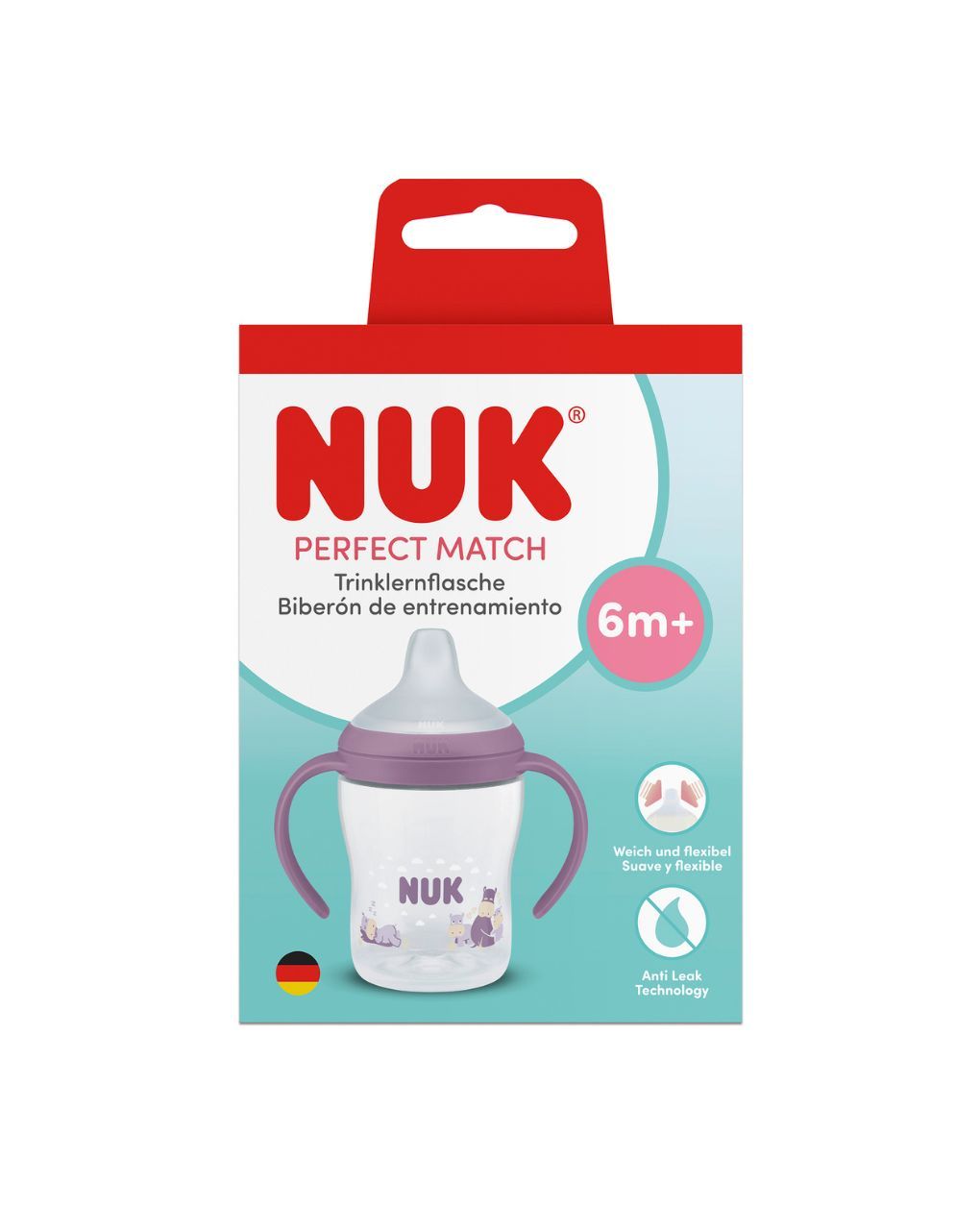 Nuk εκπαιδευτικό ποτηράκι perfect match 6m+ 150ml hippo - Nuk