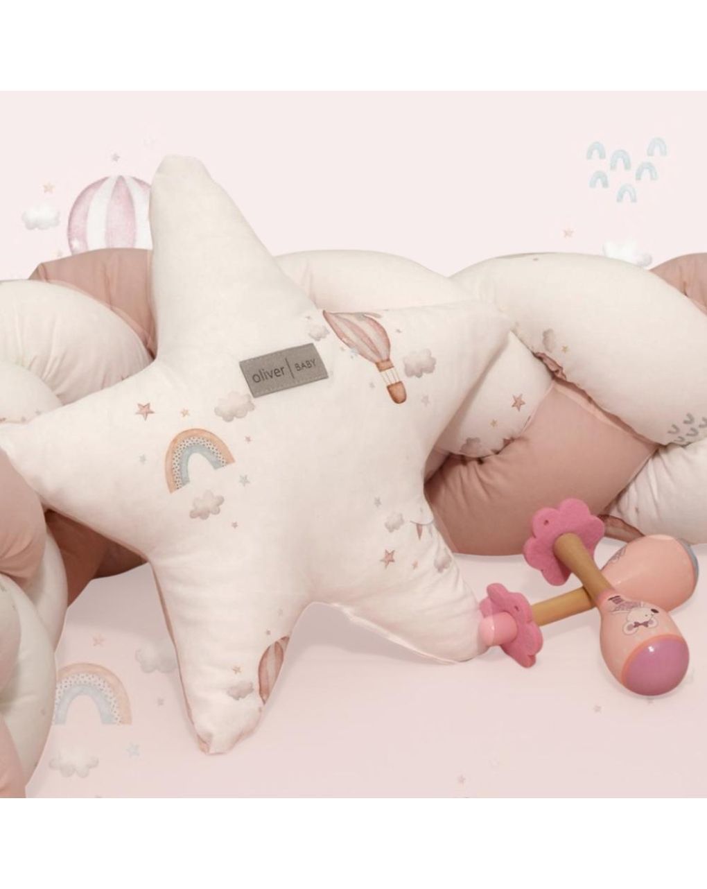 Baby oliver διακοσμητικό μαξιλάρι αστέρι σχέδιο 422 σάπιο μήλο 46-6710/422