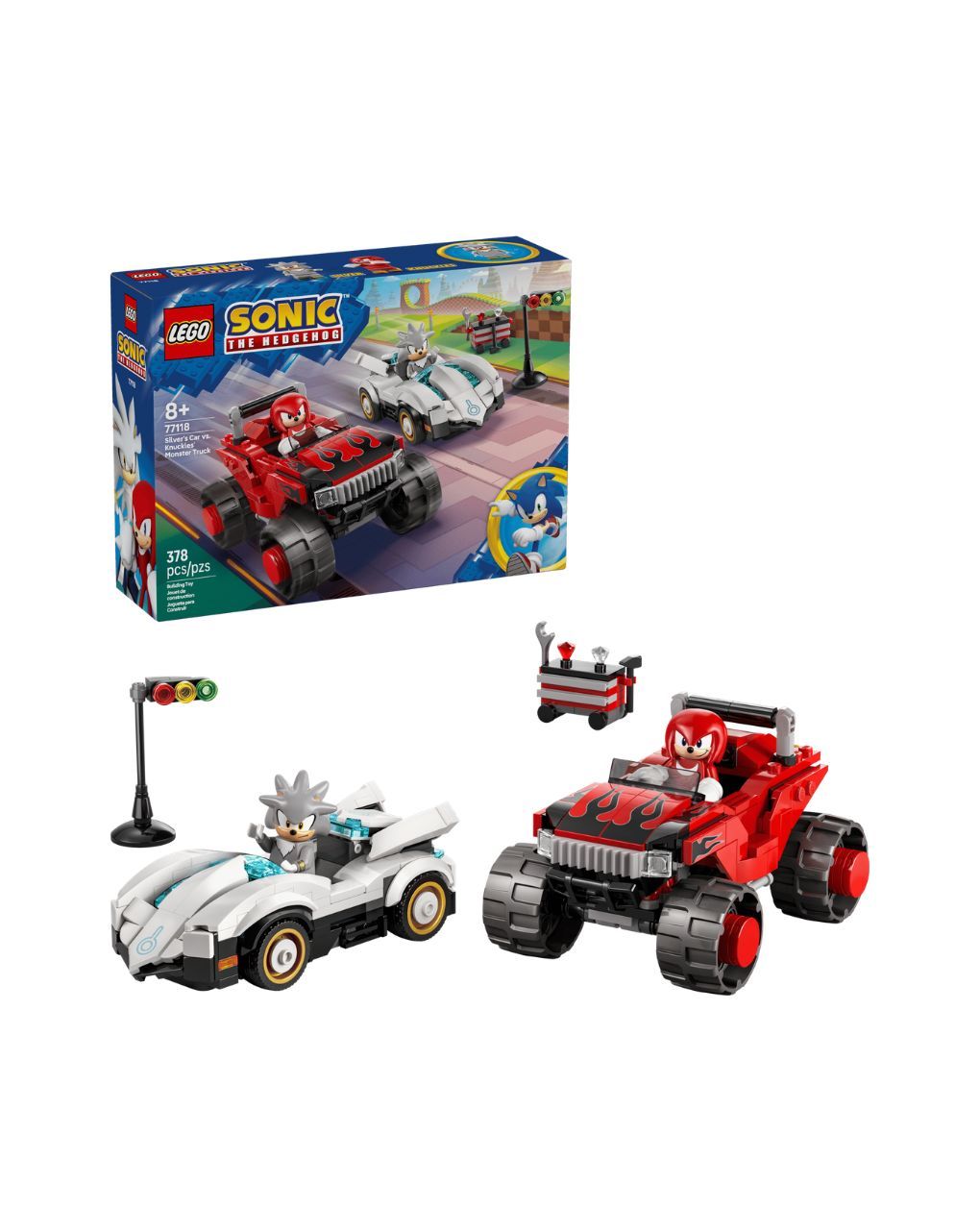 Lego sonic the hedgehog silver's car vs. knuckles' monster truck 77118 - LEGO, LEGO Sonic The Hedgehog