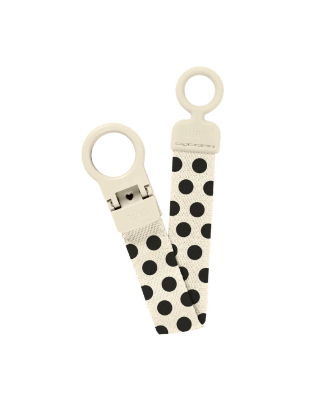 Bibs κλιπ πιπίλας polka dot ivory/black 950134216 - BIBS