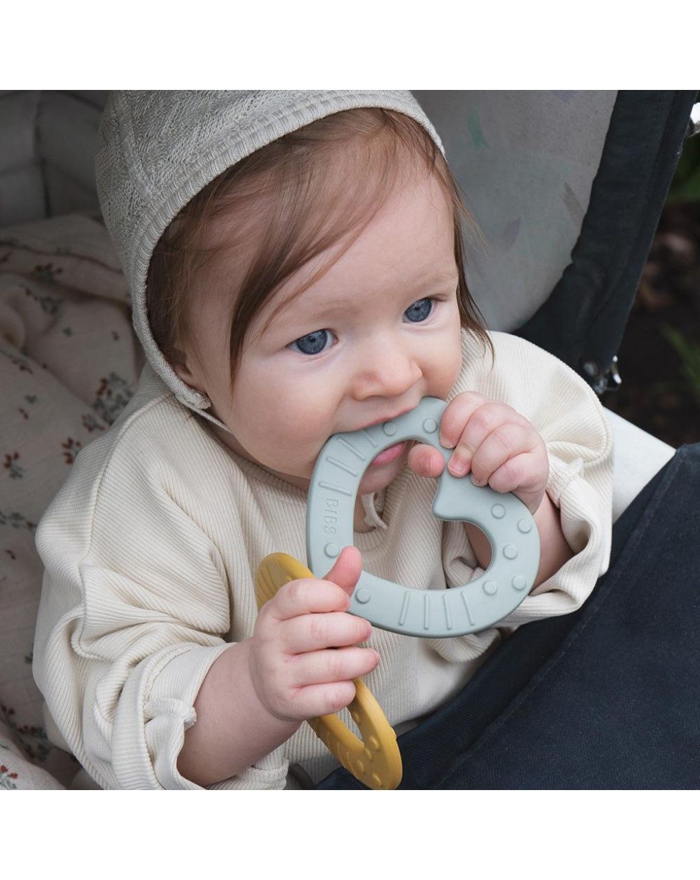 Bibs μασητικό καρδούλα 6m+ sage 3100250 - BIBS