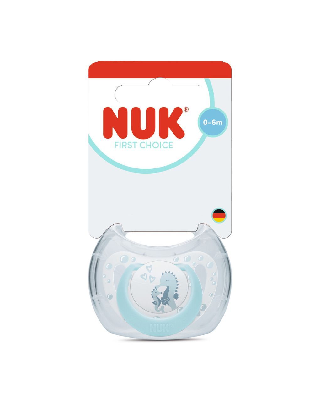 Nuk πιπίλα σιλικόνης first choice soft 0-6m seahorse - Nuk