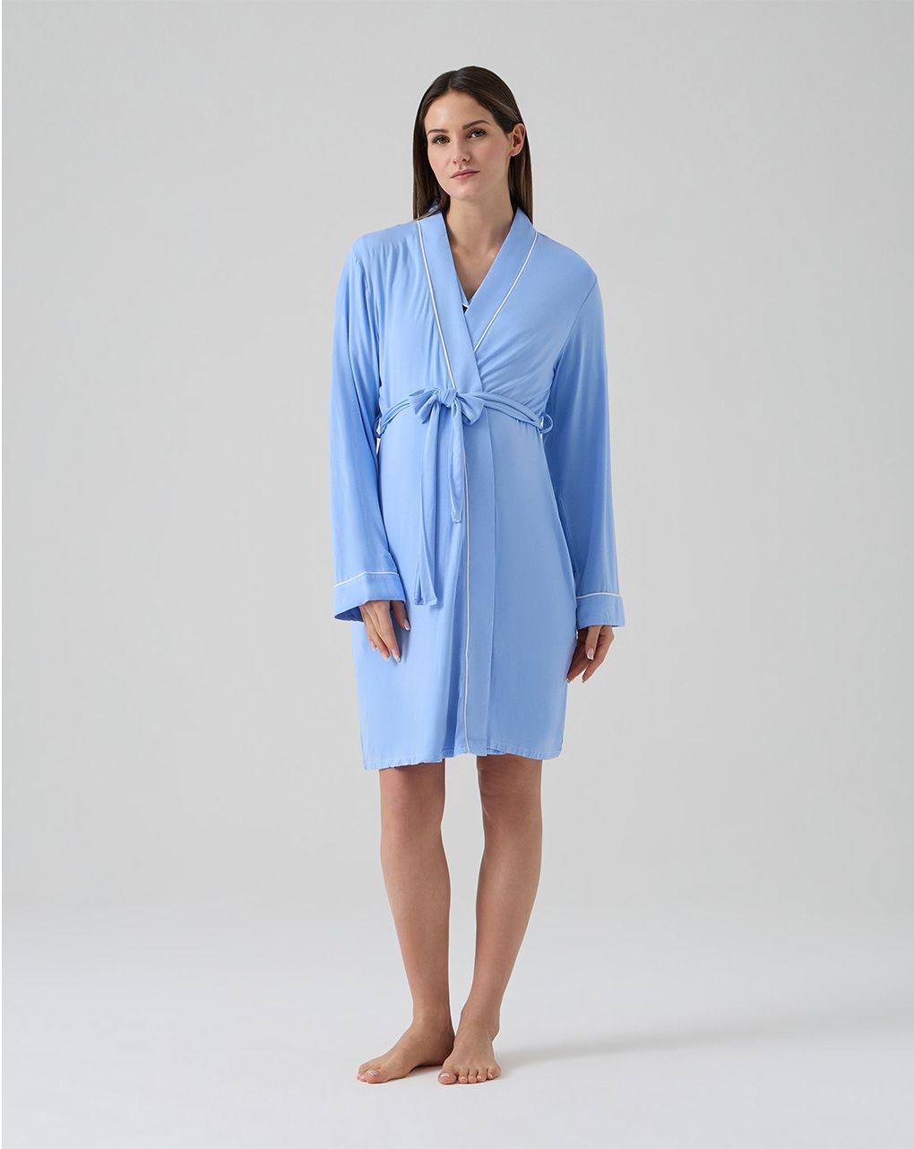 γυναικεία ρόμπα εγκυμοσύνης/θηλασμόυ γαλάζια