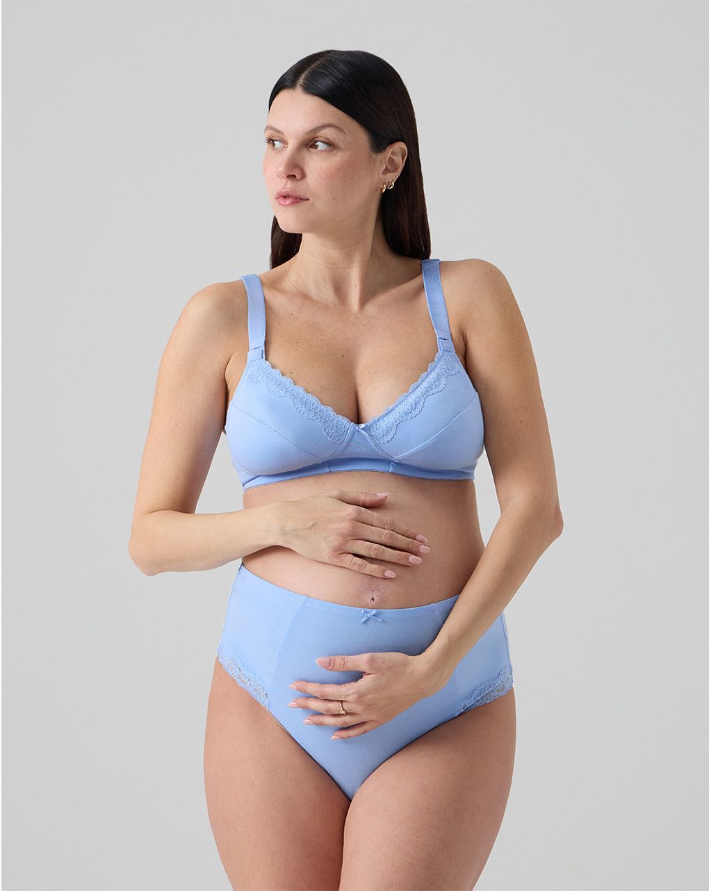 γυναικείο σουτιέν θηλασμού γαλάζιο με δαντέλα