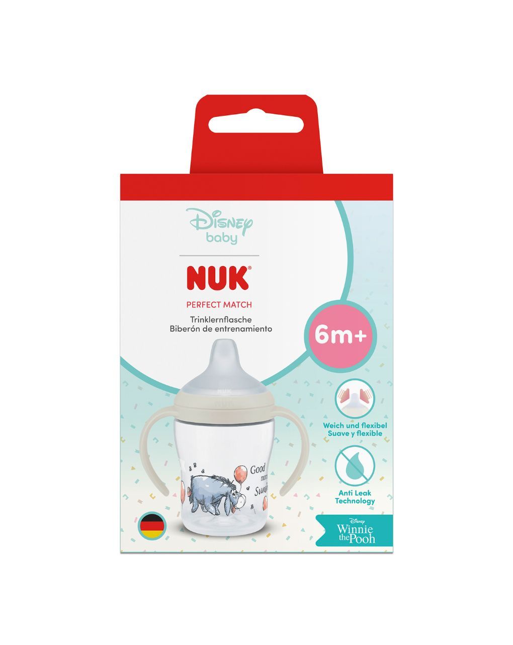 Nuk εκπαιδευτικό ποτηράκι perfect match 6m+ 150ml donkey - Nuk