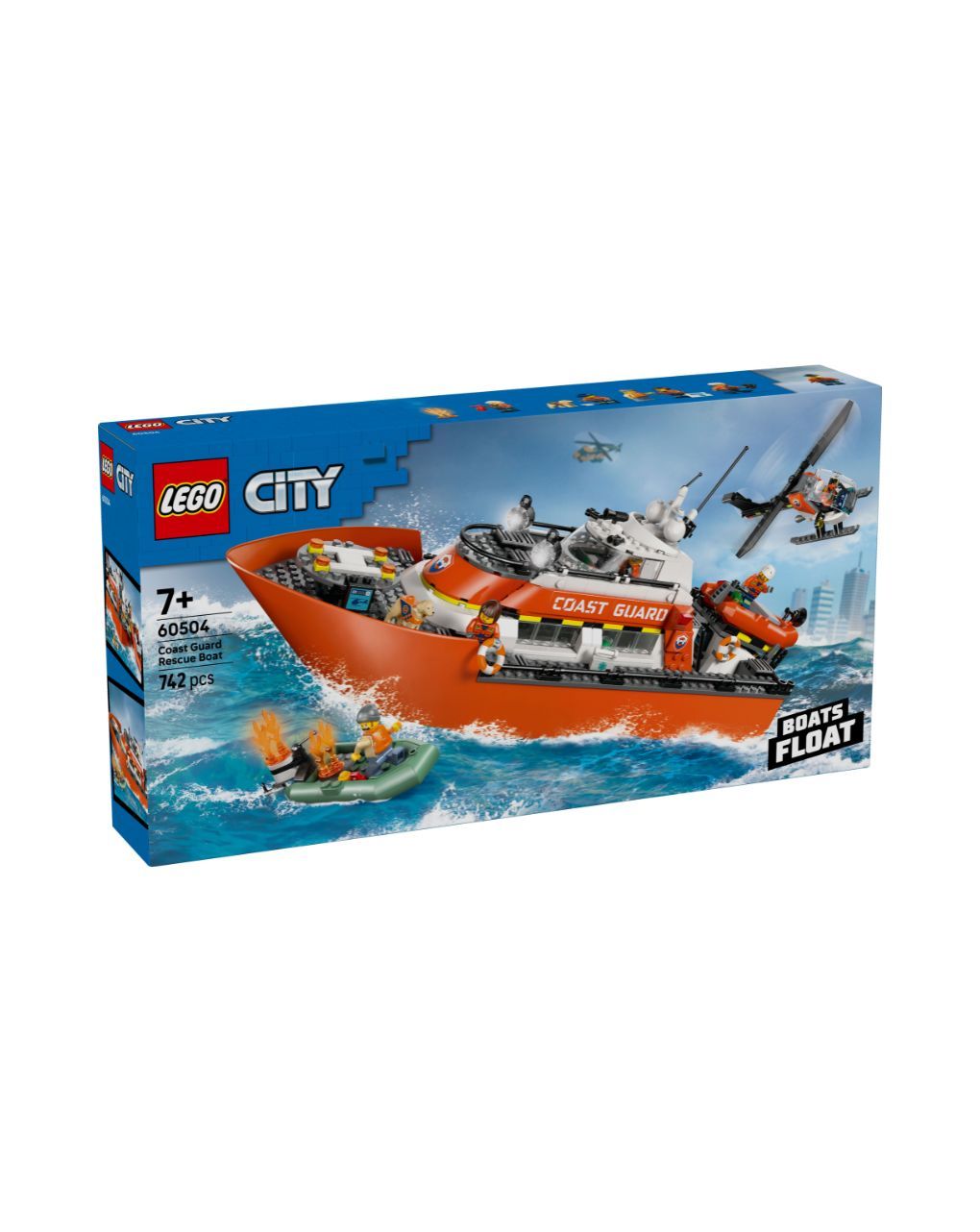 Lego city coast guard rescue boat & helicopter 60504