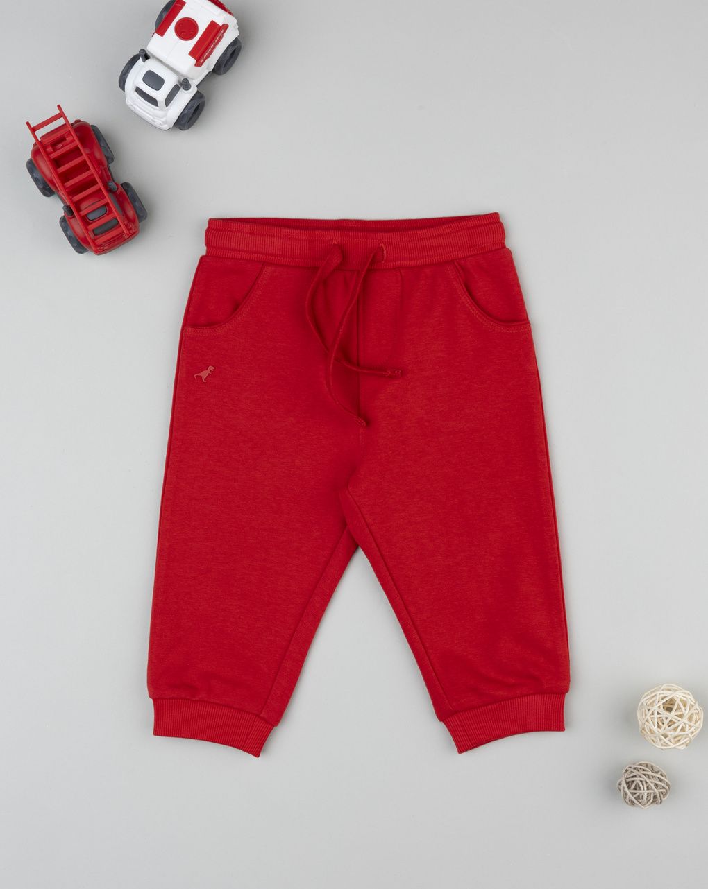 βρεφικό παντελόνι φόρμας κόκκινο για αγόρι