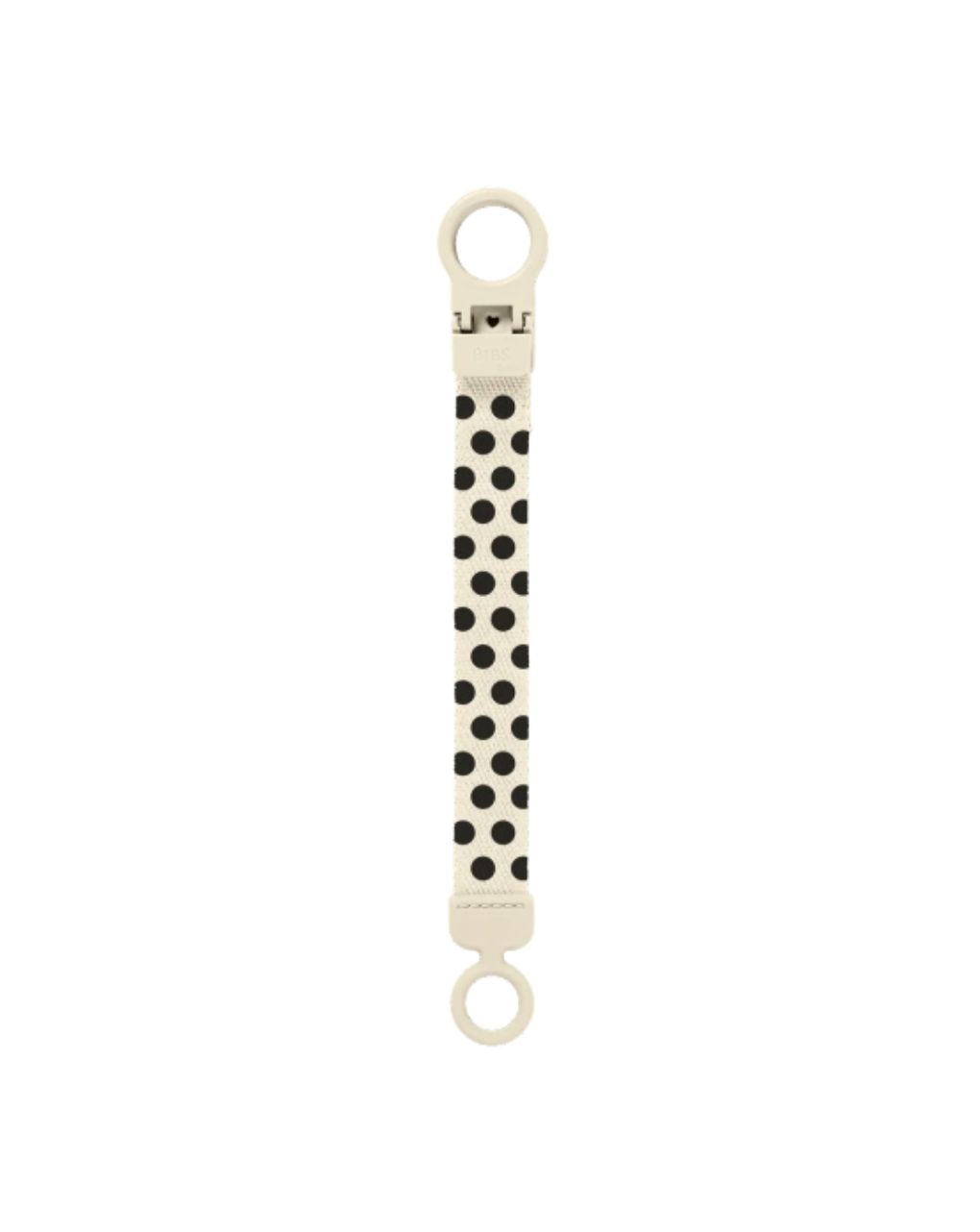 Bibs κλιπ πιπίλας polka dot ivory/black 950134216 - BIBS