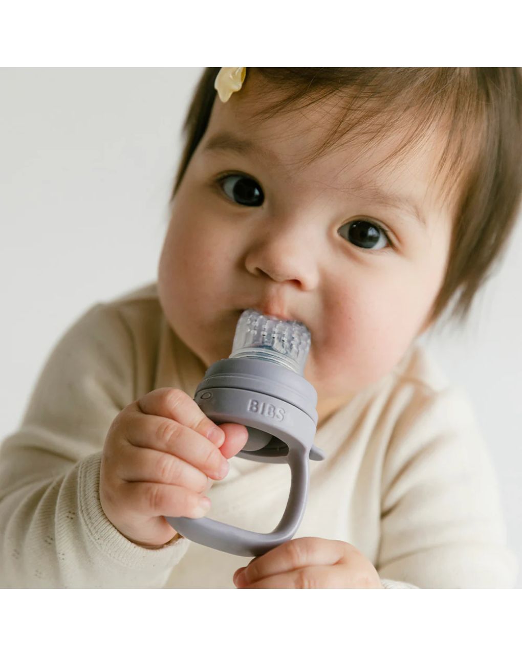 Bibs τροφοδότης με θηλή σιλικόνης 4m+ fossil grey 4350303 - BIBS