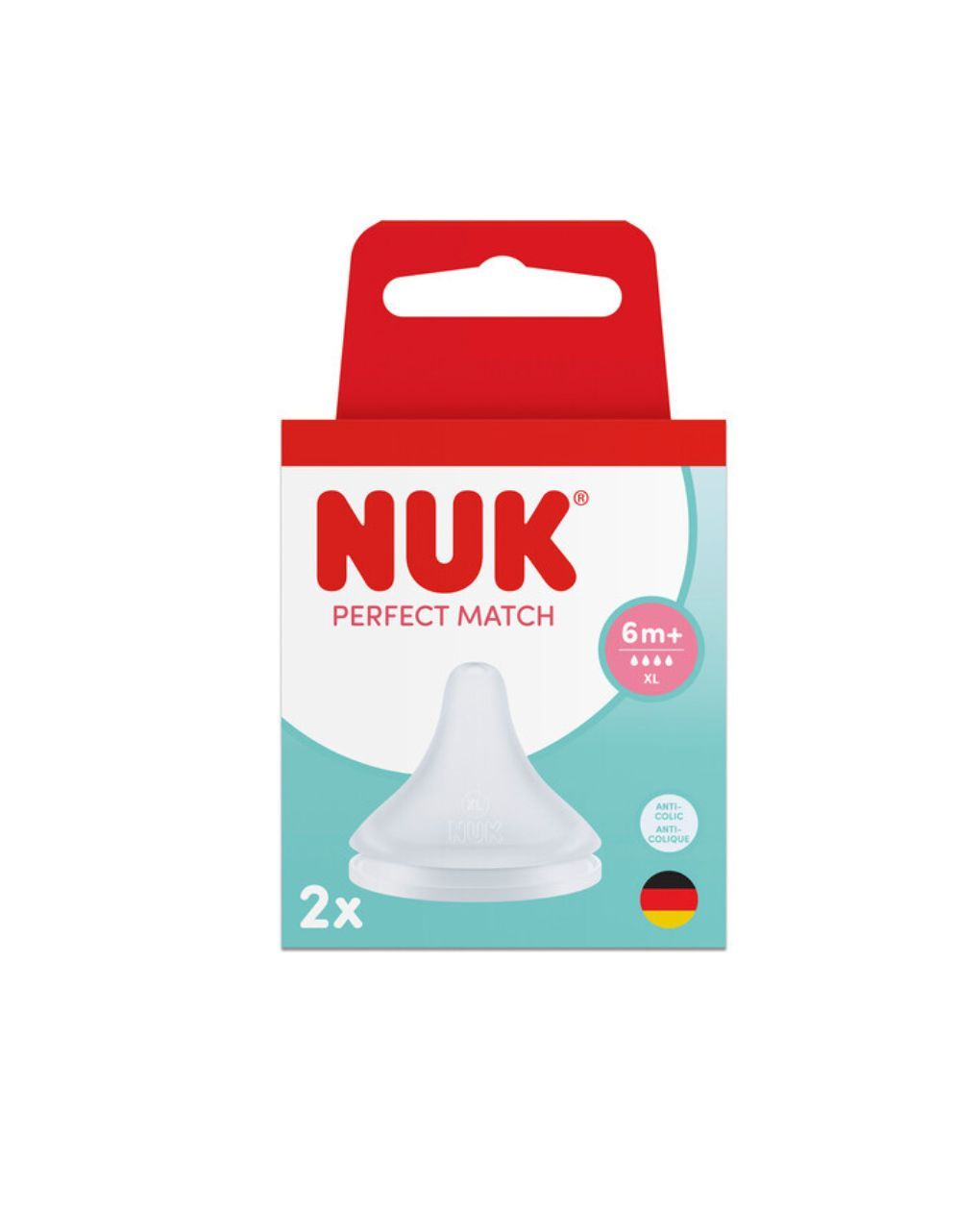 Nuk θηλή σιλικόνης perfect match 2τμχ μέγεθος xl 6m+ - Nuk