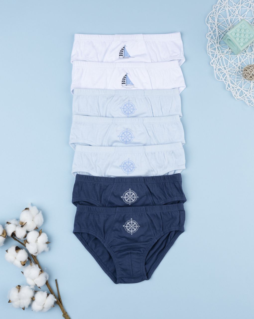 παιδικά σλιπ πακέτο x7 sea για αγόρι