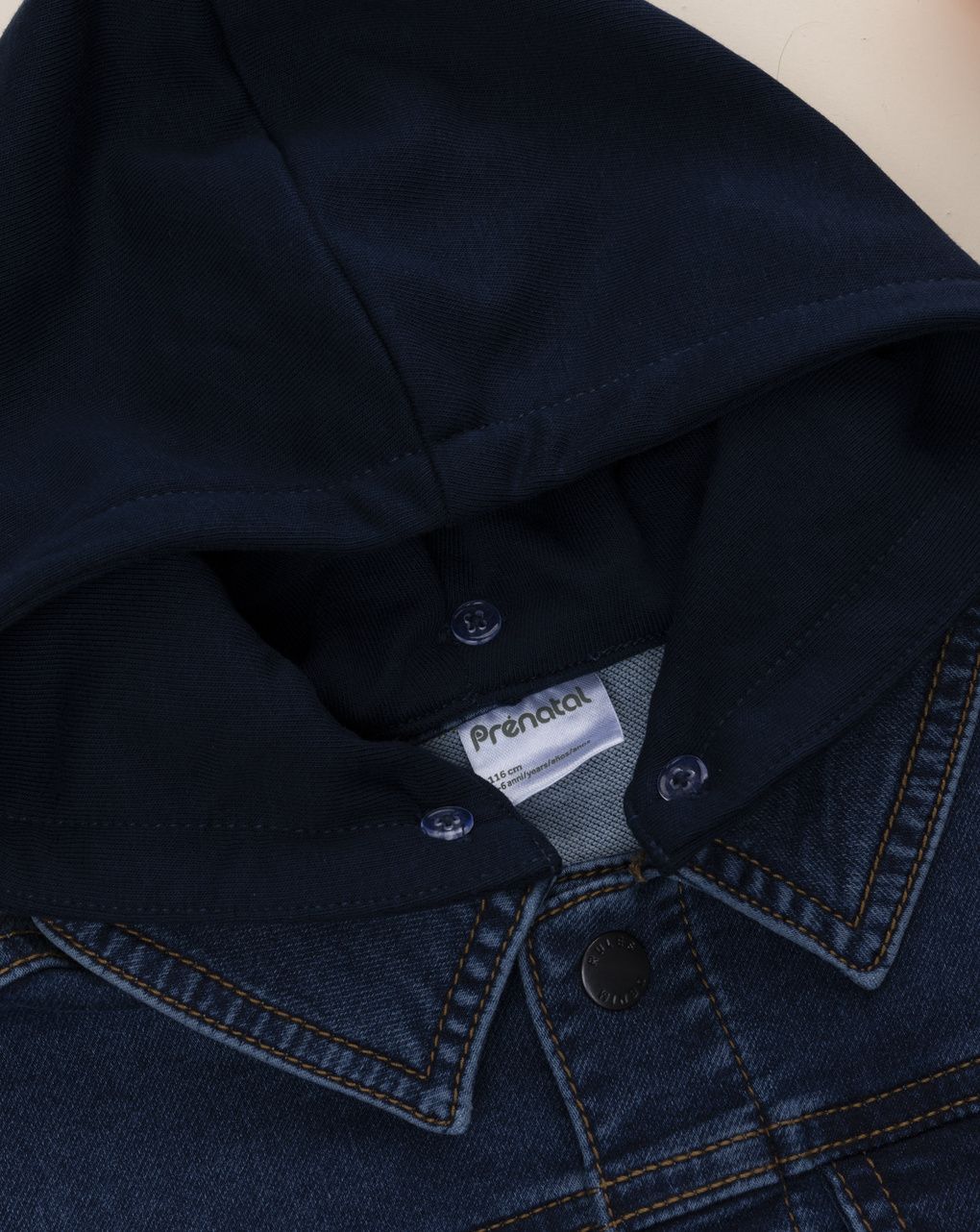 παιδικό τζιν μπουφάν μπλε με κουκούλα για αγόρι - Prénatal