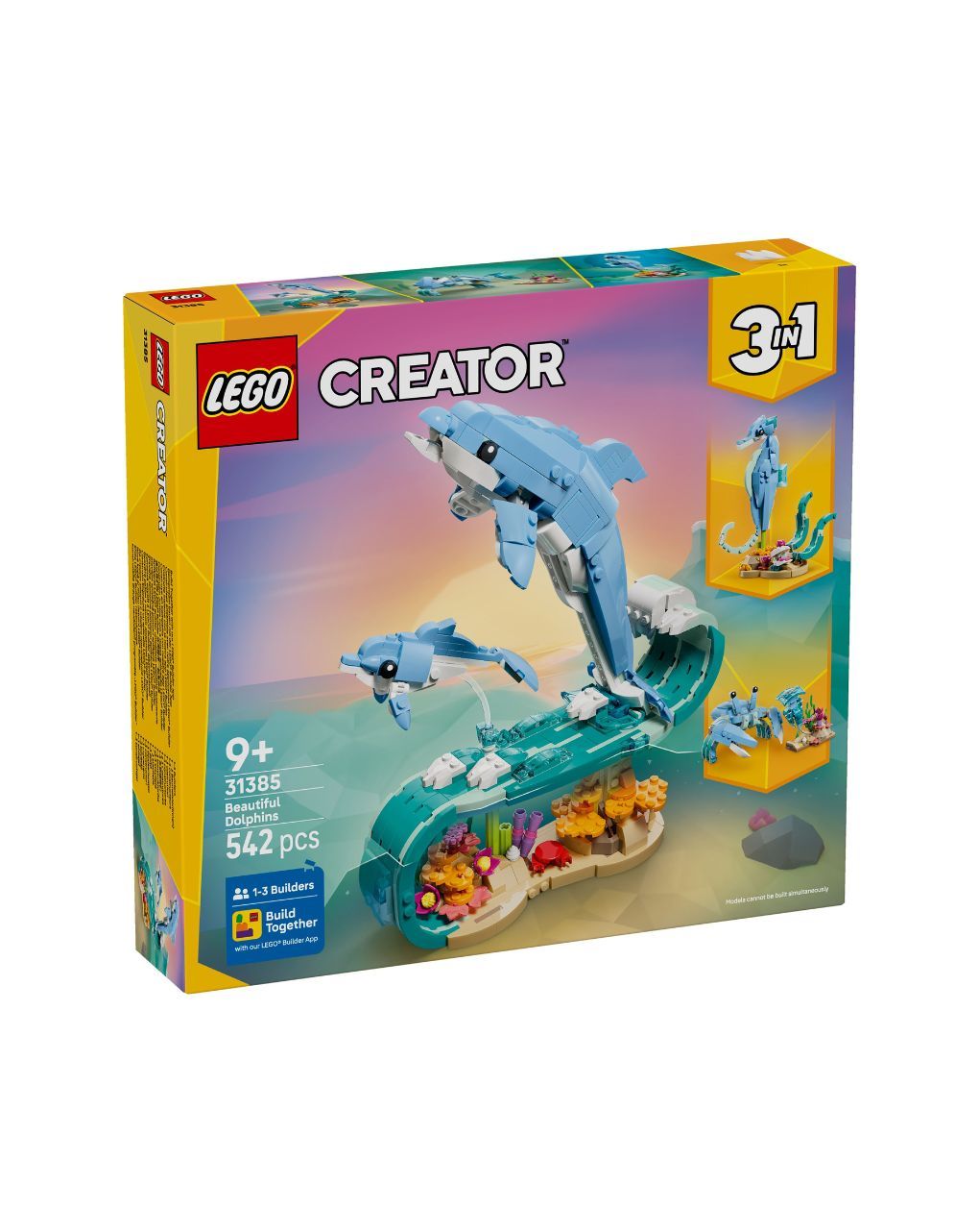 Lego creator 3in1 sea animals: beautiful dolphins 31385