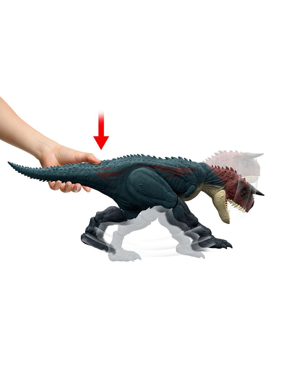 Jurassic world καρνόταυρος που δαγκώνει & επιτίθεται jkg85 - Jurassic World