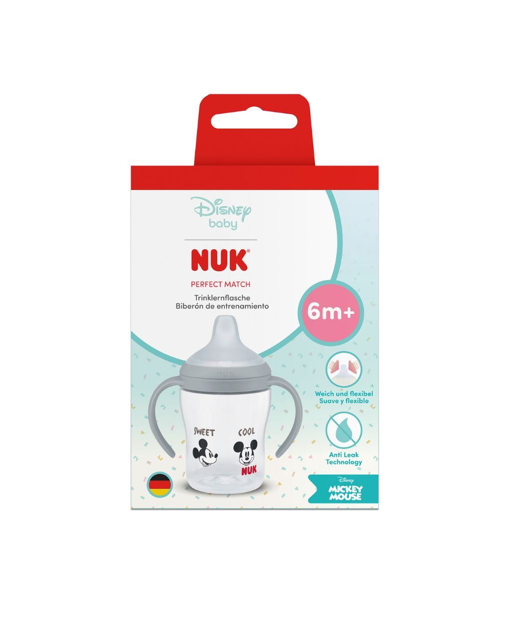 Nuk εκπαιδευτικό ποτηράκι perfect match 6m+ 150ml mickey - Nuk
