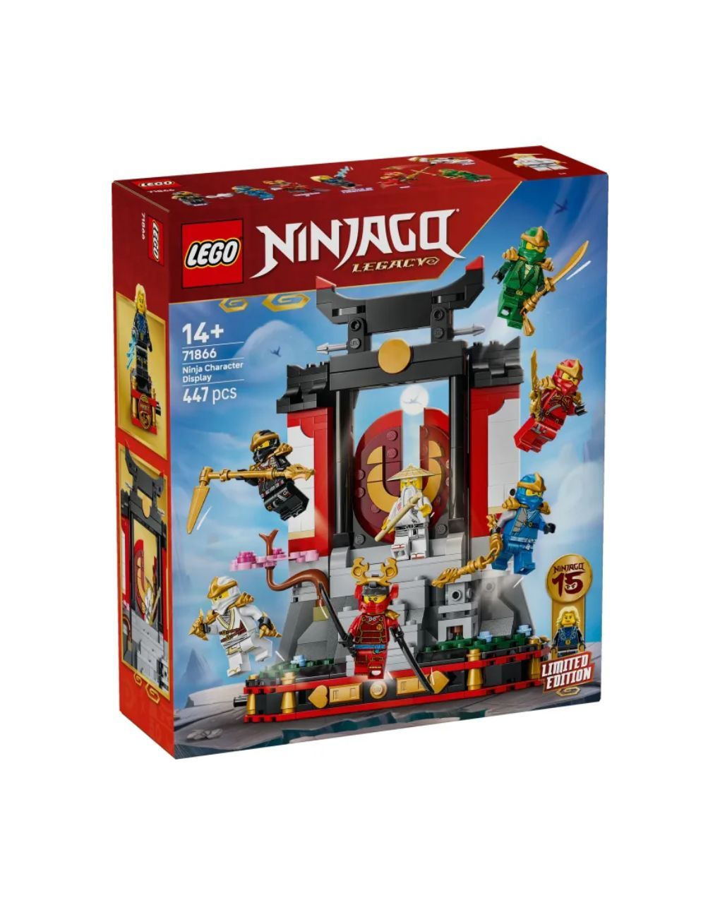 Lego ninjago ninja character display 15th anniversary 71866