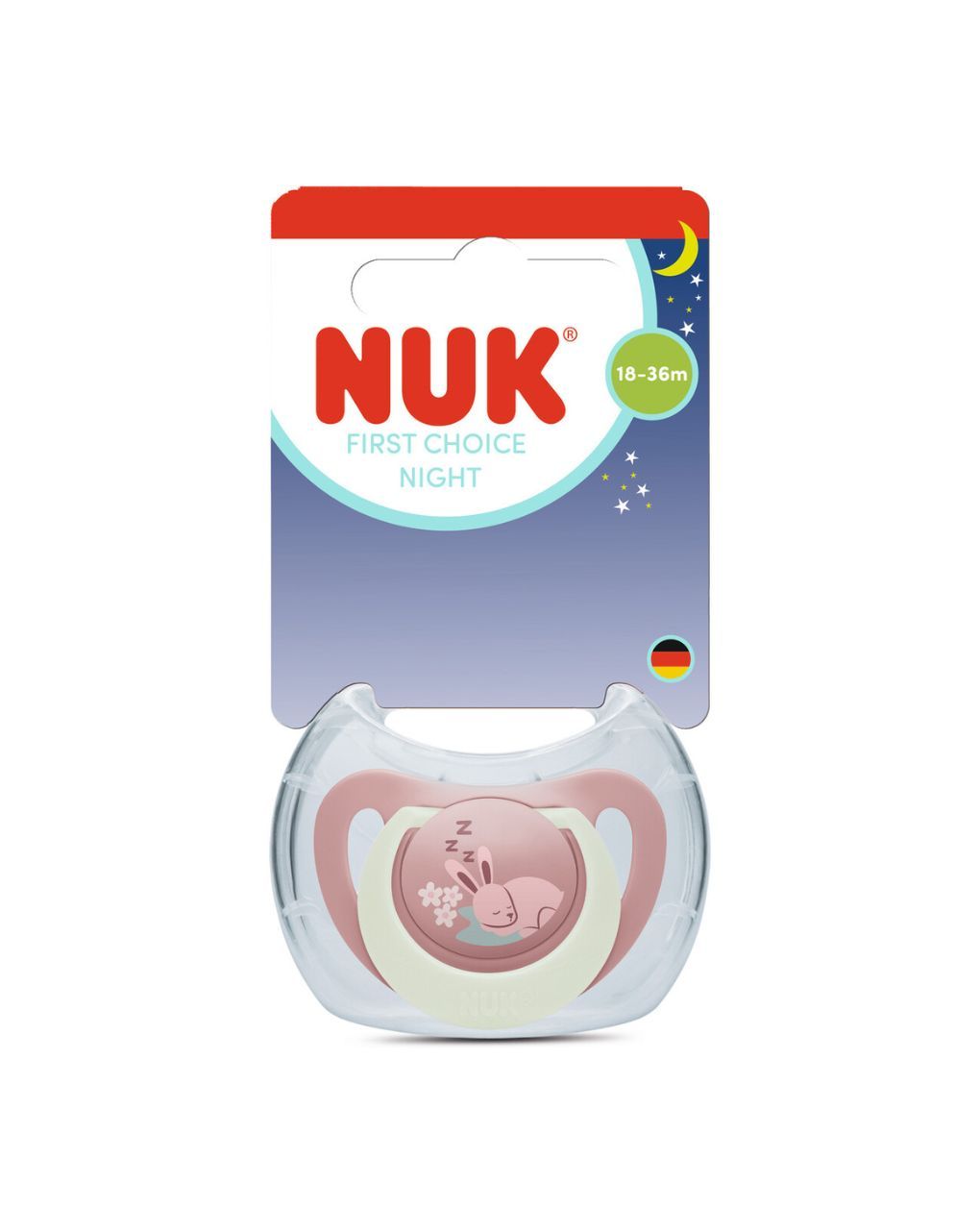 Nuk πιπίλα σιλικόνης first choice night 6-18m rabbit - Nuk
