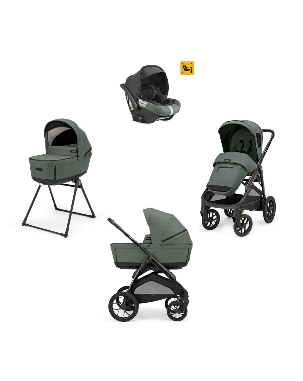 Inglesina σύστημα μεταφοράς aptica xt quattro με κάθισμα darwin taiga green/nero - Inglesina