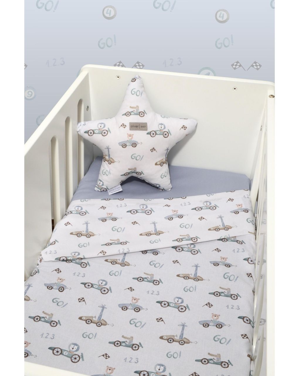 Baby oliver σετ σεντόνια λίκνου 75×110cm σχέδιο 421 46-6704/421