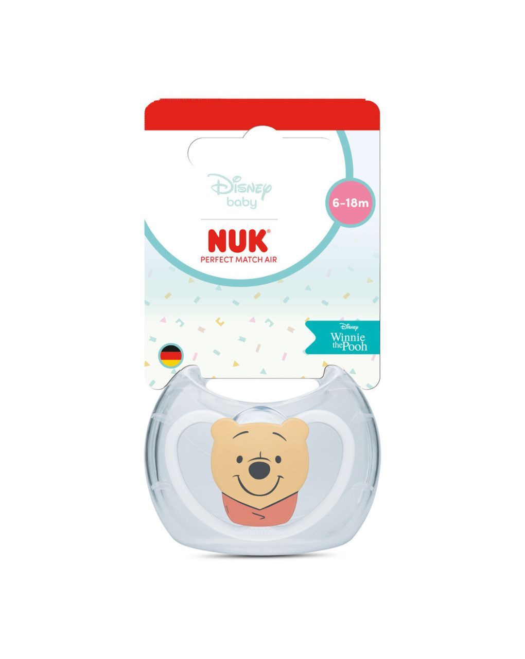 Nuk πιπίλα σιλικόνης perfect match air disney winnie the pooh 6-18m white