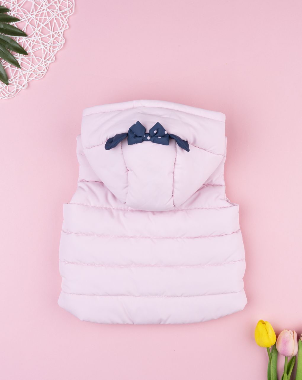 βρεφικό μπουφάν αμάνικο puffer ροζ minnie για κορίτσι - Prénatal