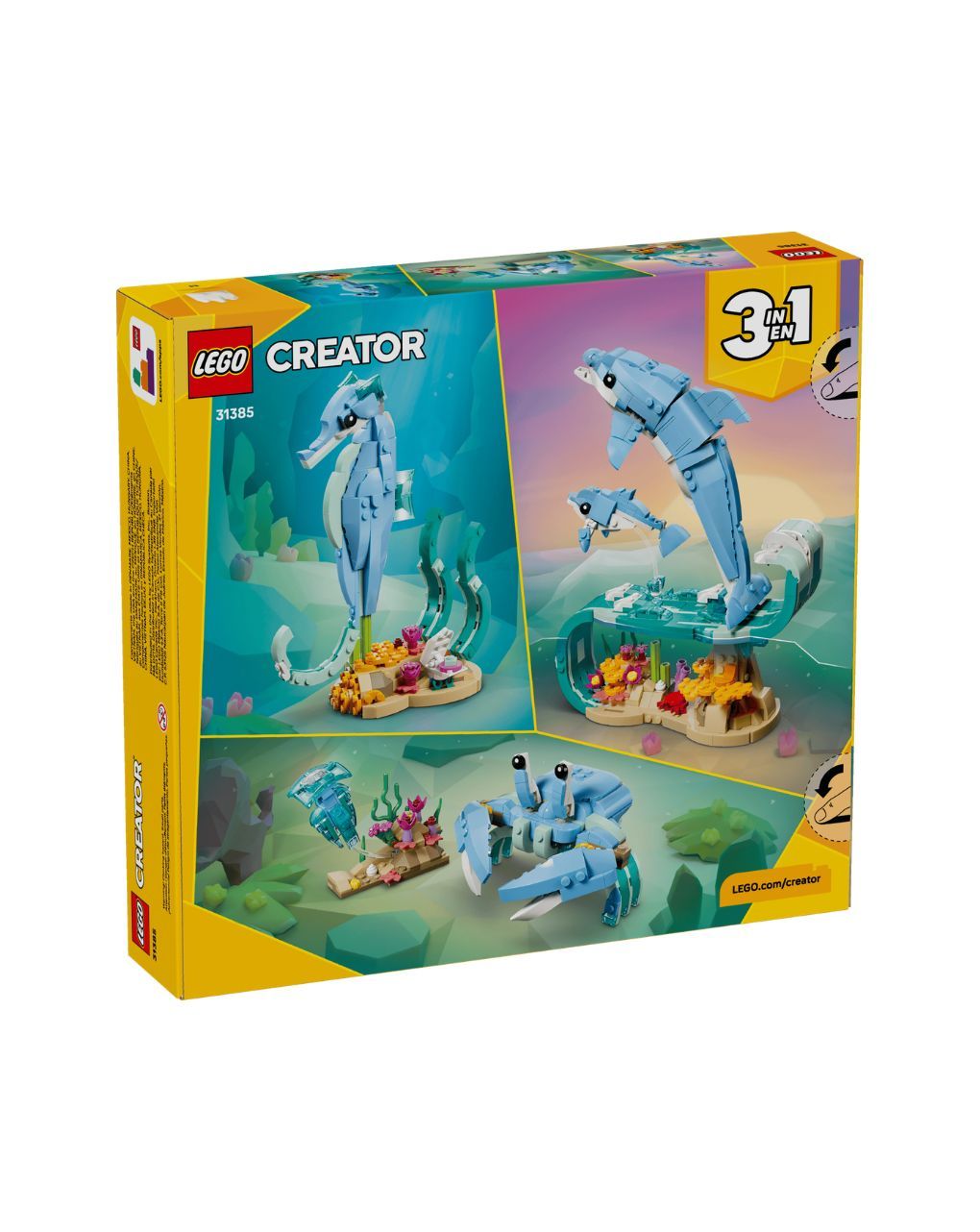 Lego creator 3in1 sea animals: beautiful dolphins 31385 - LEGO, LEGO Creator