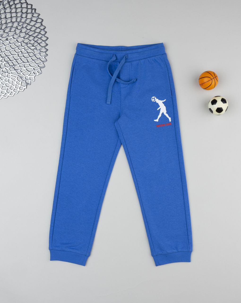 παιδικό παντελόνι φόρμας μπλε soccer club για αγόρι
