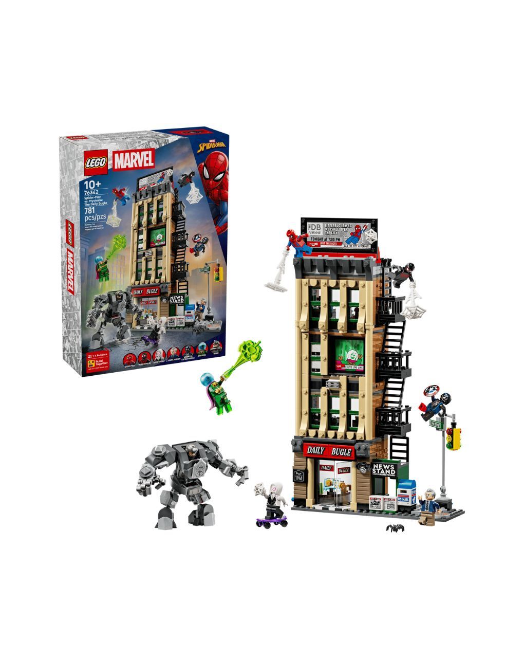 Lego super heroes spider-man vs. mysterio: the dialy bugle 76342 - LEGO, LEGO Marvel Super Heroes