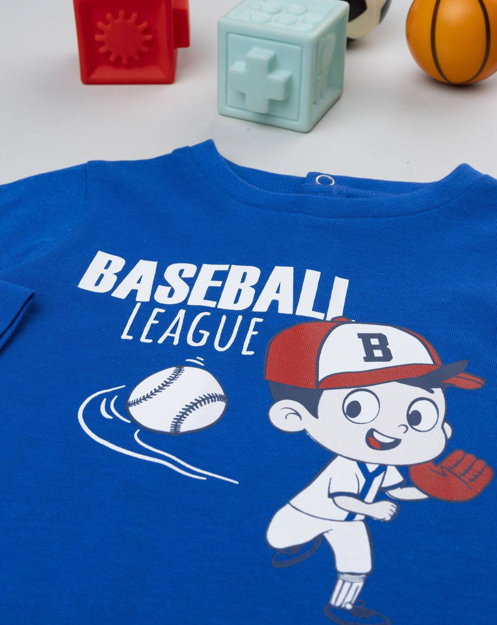 βρεφική μπλούζα μπλε baseball για αγόρι - Prénatal