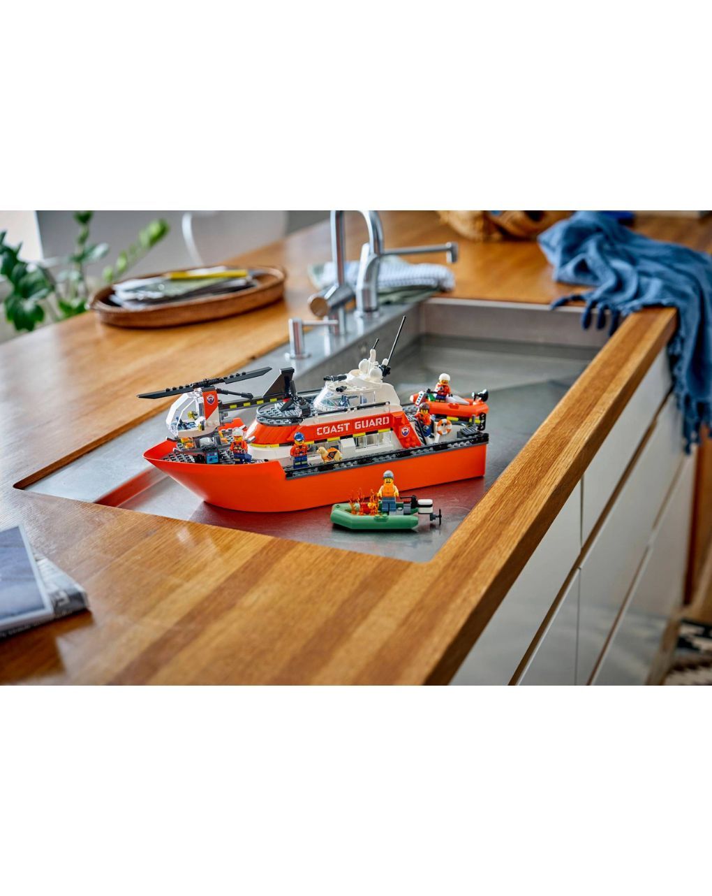 Lego city coast guard rescue boat & helicopter 60504 - Lego, Lego City