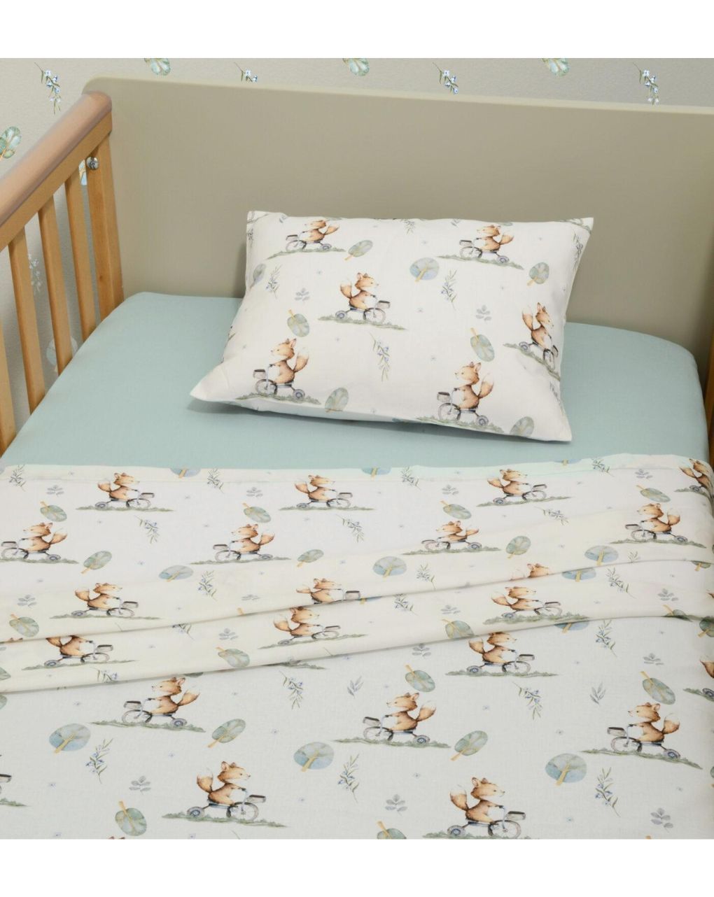 Baby oliver σετ σεντόνια κούνιας 110×170cm με λάστιχο σχέδιο 423 46-6706/423 - BABY OLIVER