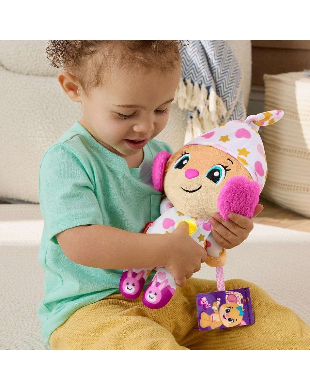 Fisher-price εκπαιδευτικό σκυλάκι αγκάλιας laugh & learn ροζ jmm45 - Fisher-Price