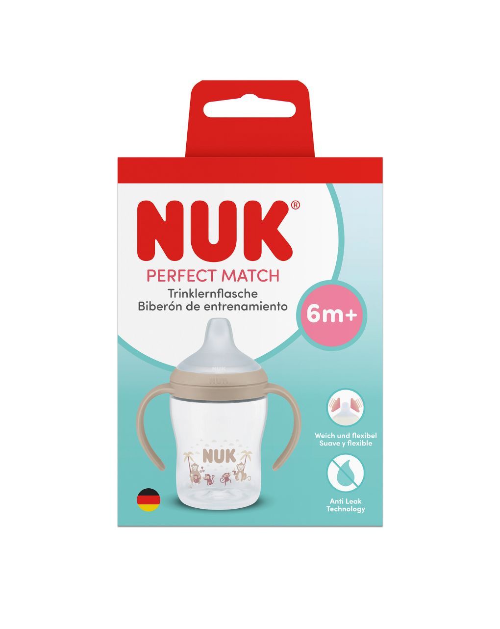 Nuk εκπαιδευτικό ποτηράκι perfect match 6m+ 150ml monkey - Nuk
