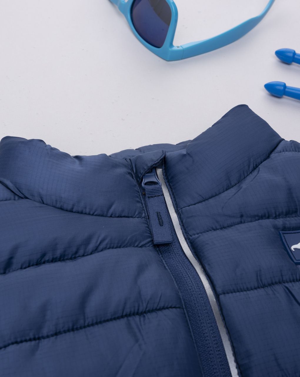 παιδικό μπουφάν αμάνικο puffer μπλε dino για αγόρι - Prénatal