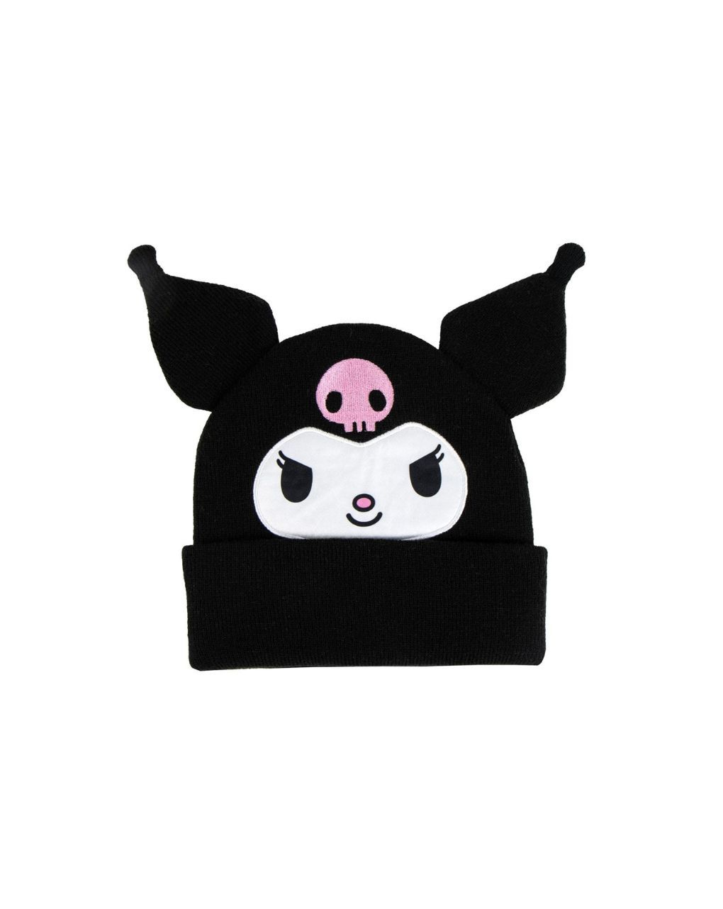 παιδικό χειμερινό σκουφάκι μαύρο hello kitty kuromi για κορίτσι