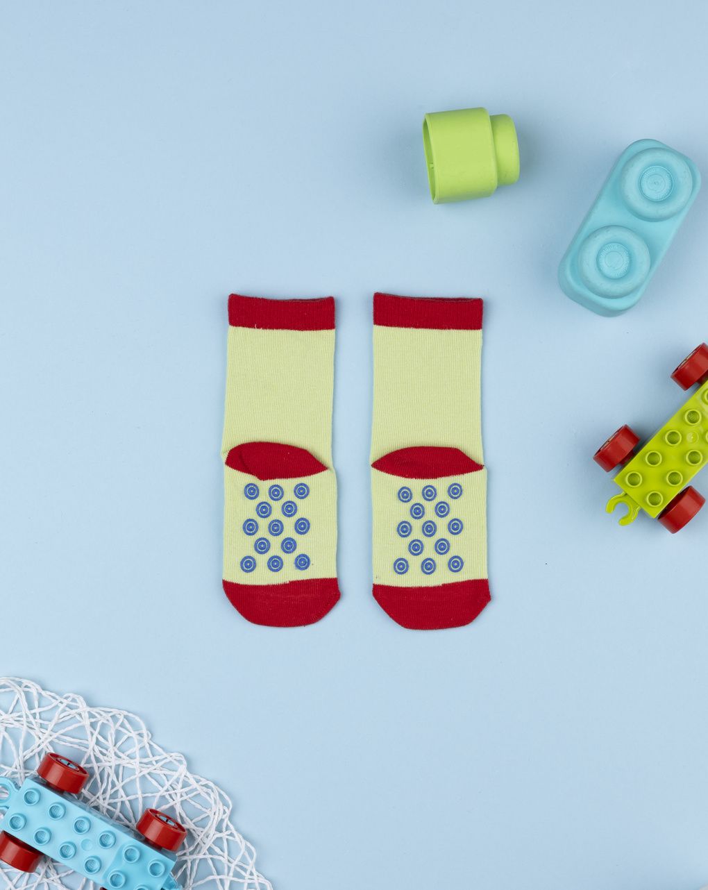 βρεφικές αντιολισθητικές κάλτσες με αρκουδάκια για αγόρι - Prénatal