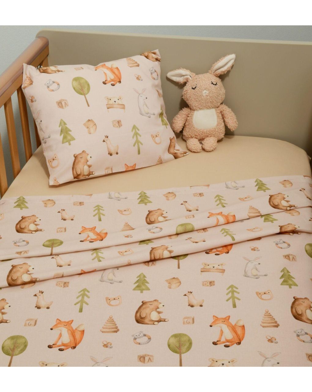 Baby oliver σετ σεντόνια κούνιας 110×170cm με λάστιχο σχέδιο 427 46-6706/427 - BABY OLIVER