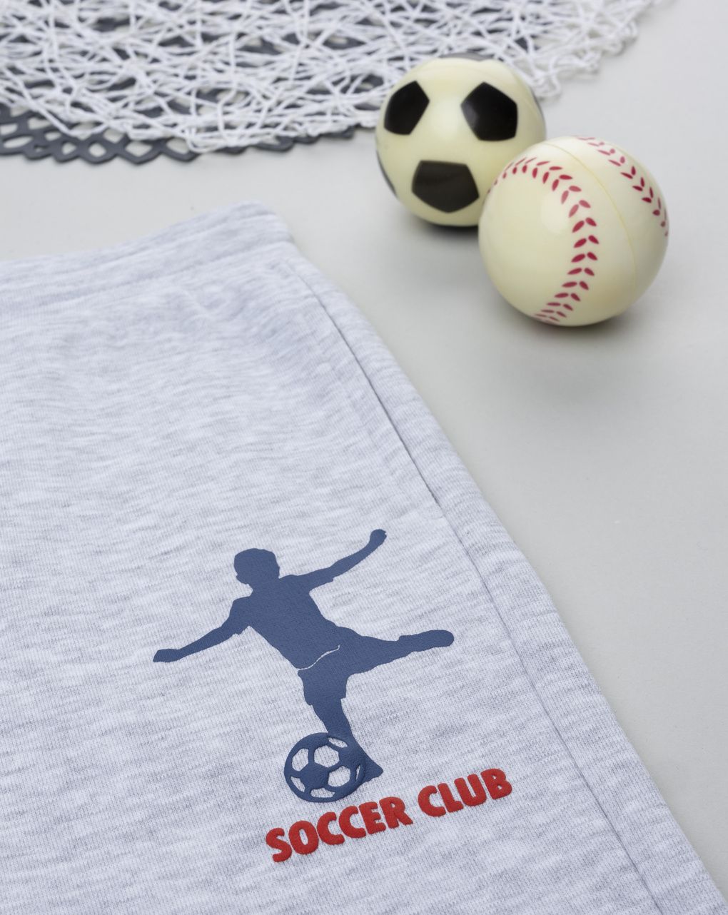 παιδικό παντελόνι φόρμας γκρι soccer club για αγόρι - Prénatal