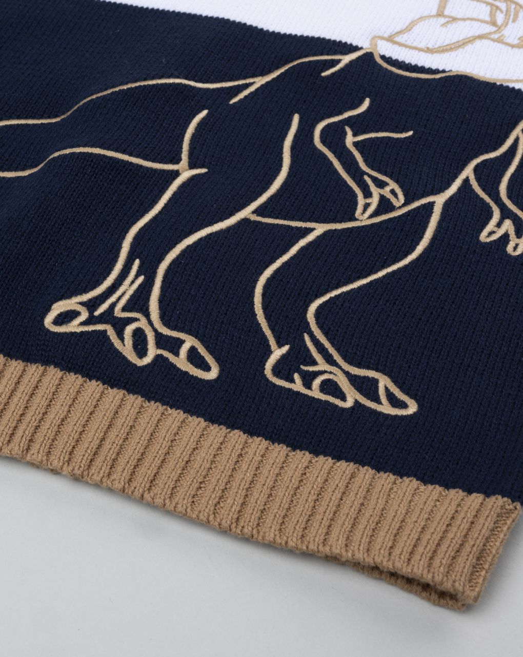 παιδικό πουλόβερ λευκό/μπλε dino για αγόρι - Prénatal