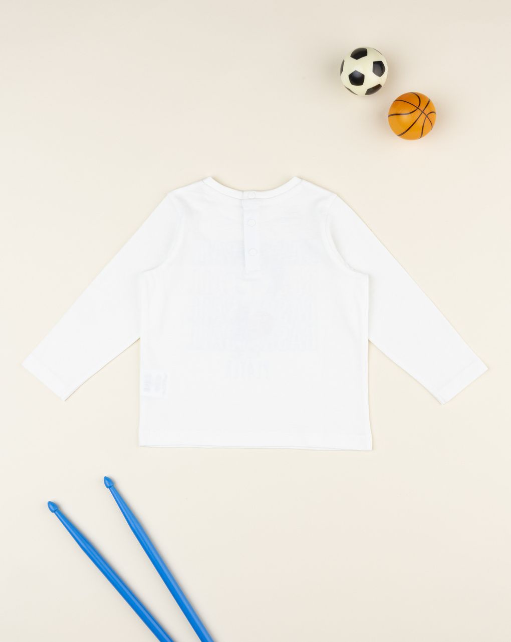 βρεφική μπλούζα λευκή basketball για αγόρι - Prénatal