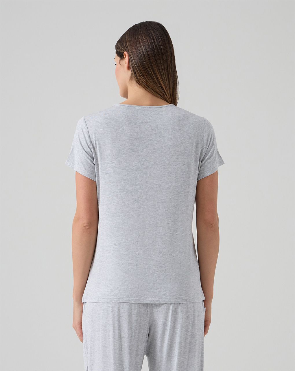 γυναικεία πιτζάμα εγκυμοσύνης/θηλασμού γκρι - Prénatal