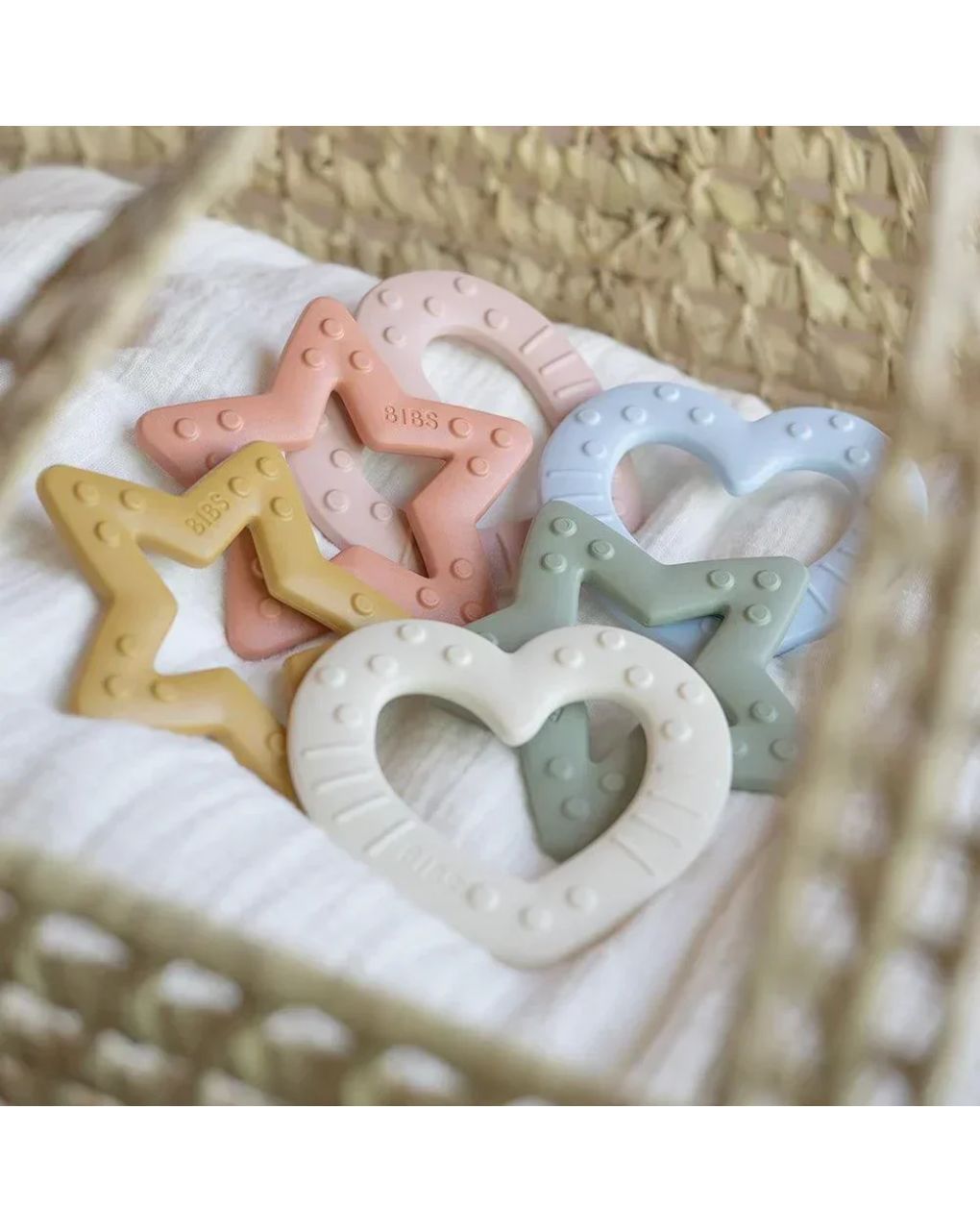 Bibs μασητικό καρδούλα 0m+ baby blue 3100231 - BIBS