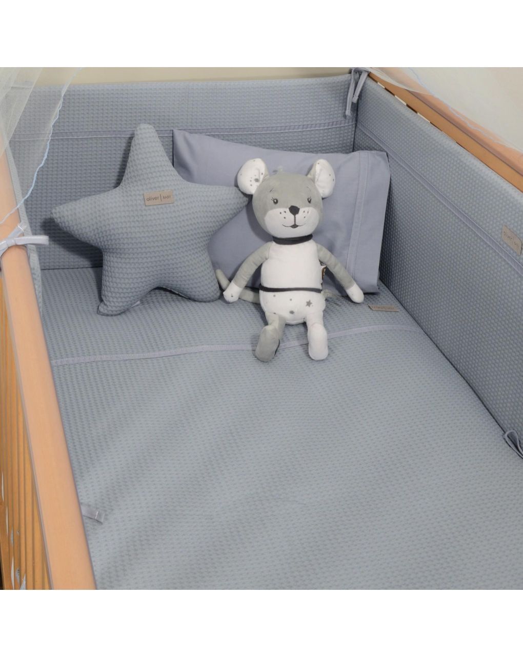 Baby oliver πάπλωμα & παπλωματοθήκη πικέ σχέδιο ραφ 451 46-6700/451