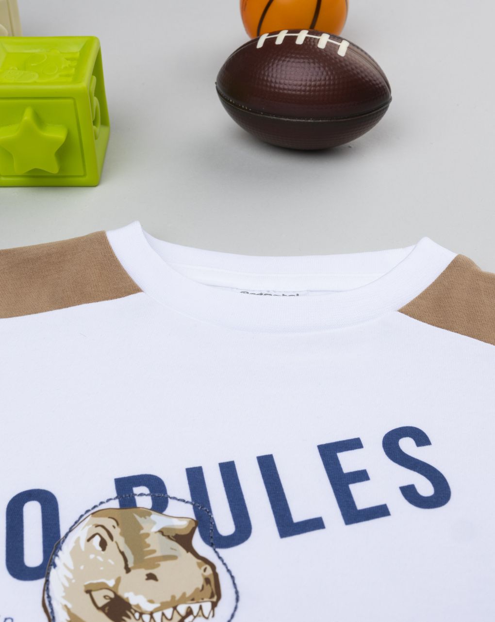 παιδική μπλούζα λευκή dino για αγόρι - Prénatal