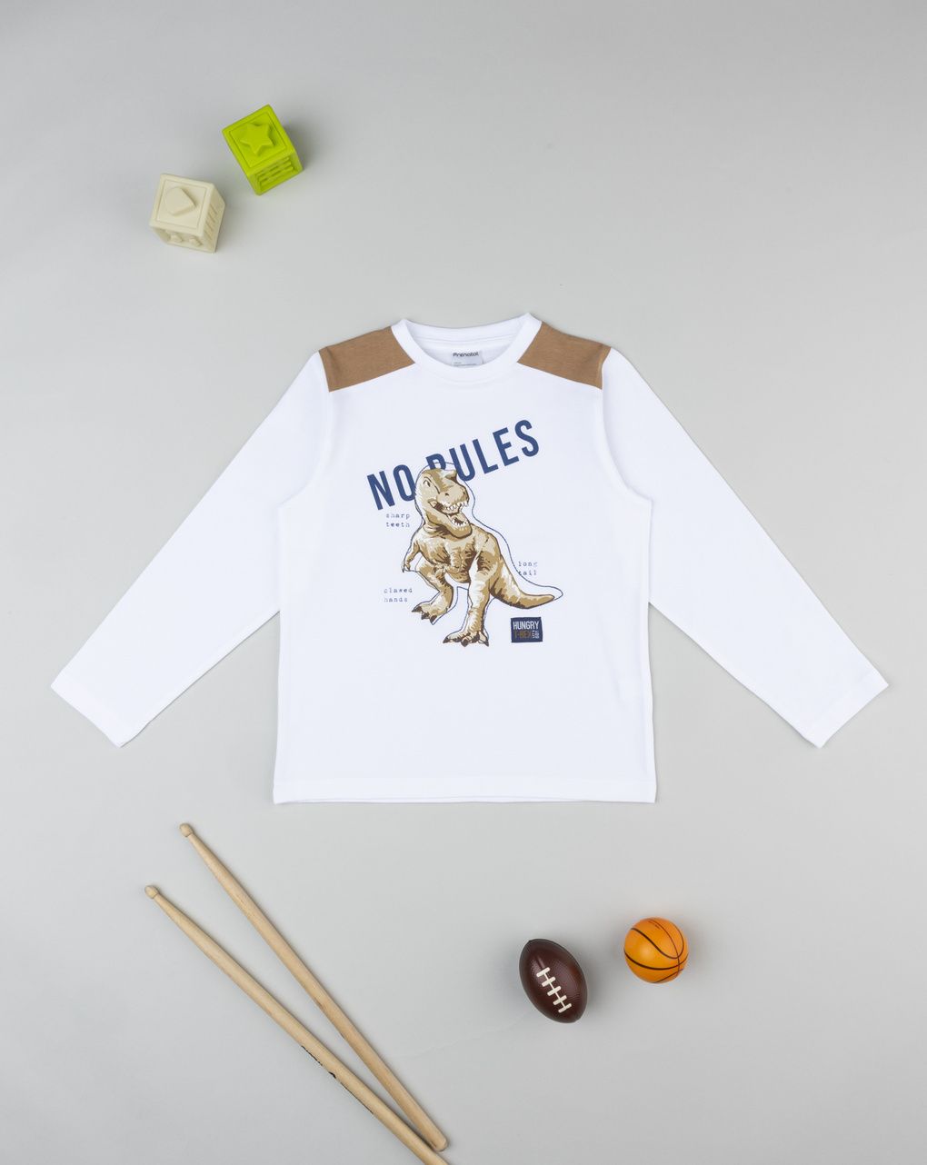 παιδική μπλούζα λευκή dino για αγόρι