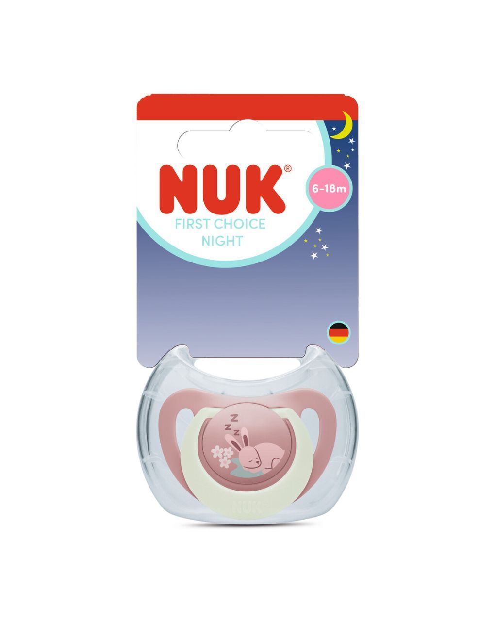 Nuk πιπίλα σιλικόνης first choice night 18-36m rabbit - Nuk
