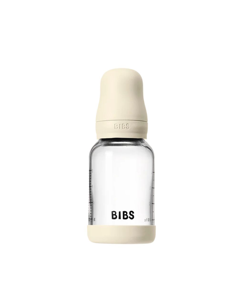 Bibs γυάλινο μπιμπερό σιλικόνης αργή ροή 120ml 0m+ ivory 50191216 - BIBS